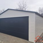 Garaż blaszany 6m x 6m | brama segmentowa