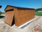 Garaż blaszany 4m x 6m | 1x brama uchylna Drewnopodobny - obrazek 3