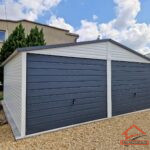 Garaż blaszany 6m x 6m | 2x brama uchylna