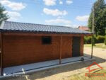 Garaż blaszany 5,5m x 8m + wiatka 1,5m | brama segmentowa - obrazek 3