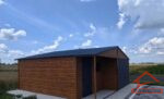 Garaż blaszany 6m x 6m | 1x brama uchylna + wnęka - obrazek 3